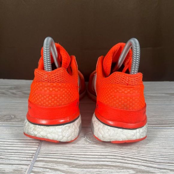 Adidas Bright Orange Womens Running Shoe Adizero Adios Solar Red Sneaker Size 8 - Picture 9 of 10
